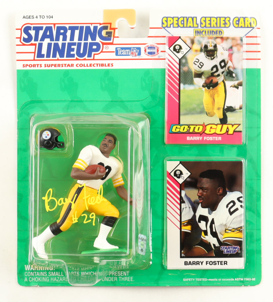 Barry Foster Signed Starting Lineup 1993 Edition 4" Figure with (2) Trading Cards (Wilder Side of Sports)