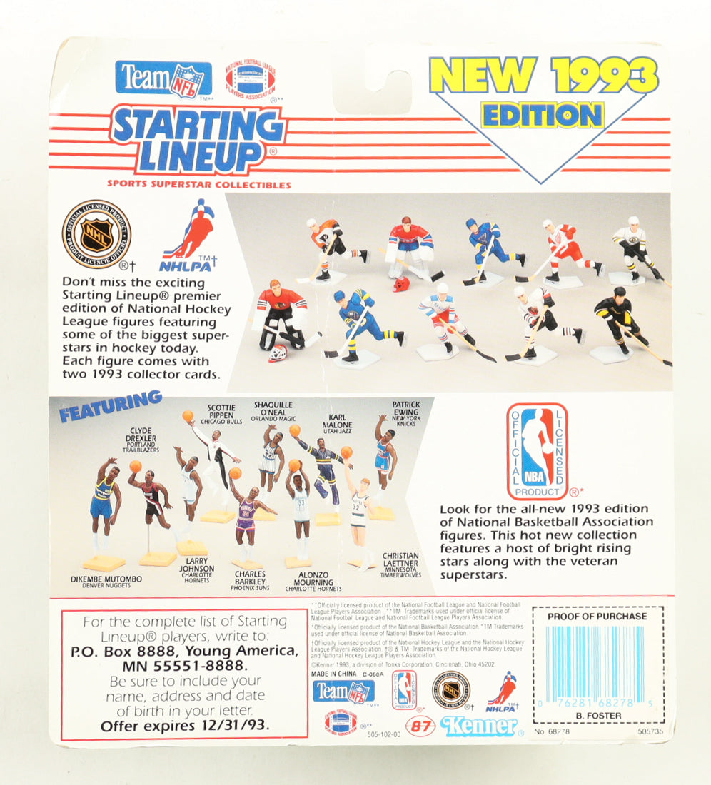 Barry Foster Signed Starting Lineup 1993 Edition 4" Figure with (2) Trading Cards (Wilder Side of Sports)