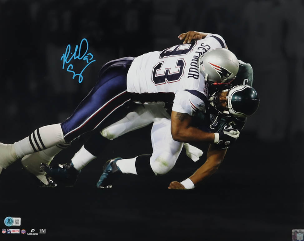Richard Seymour Signed Patriots 16x20 Photo (Beckett) - Beckett Witnessed