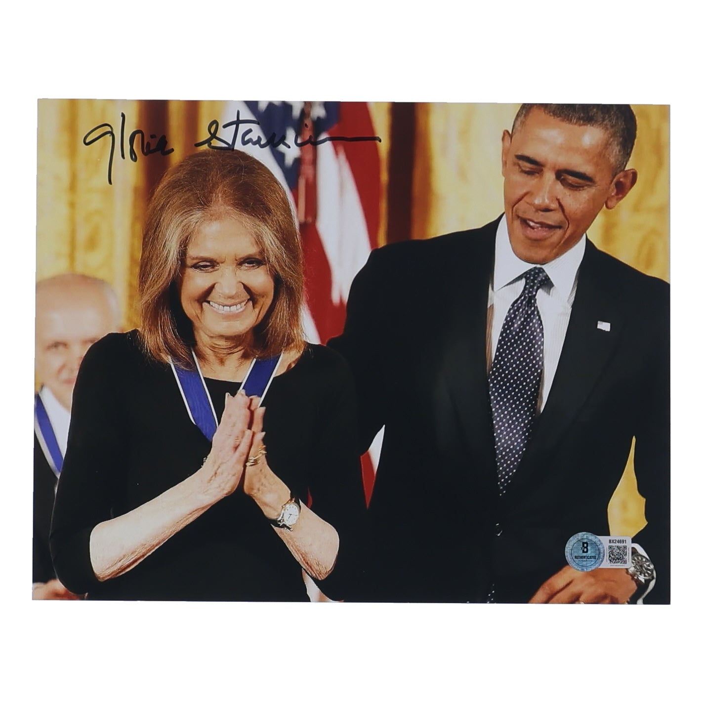 Gloria Steinem Signed 8x10 Photo (Beckett) - Feminist Activist
