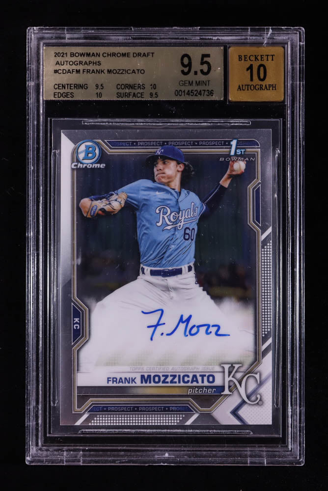 Frank Mozzicato 2021 Bowman Chrome Draft Autographs #CDAFM RC (BGS 9.5 | Autograph Graded BGS 10) Rookie Card