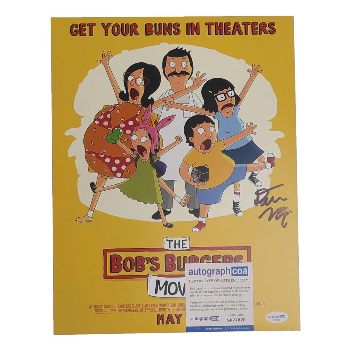Dan Mintz Signed "Bob's Burgers" 11x14 Photo (ACOA) - Tina Belcher