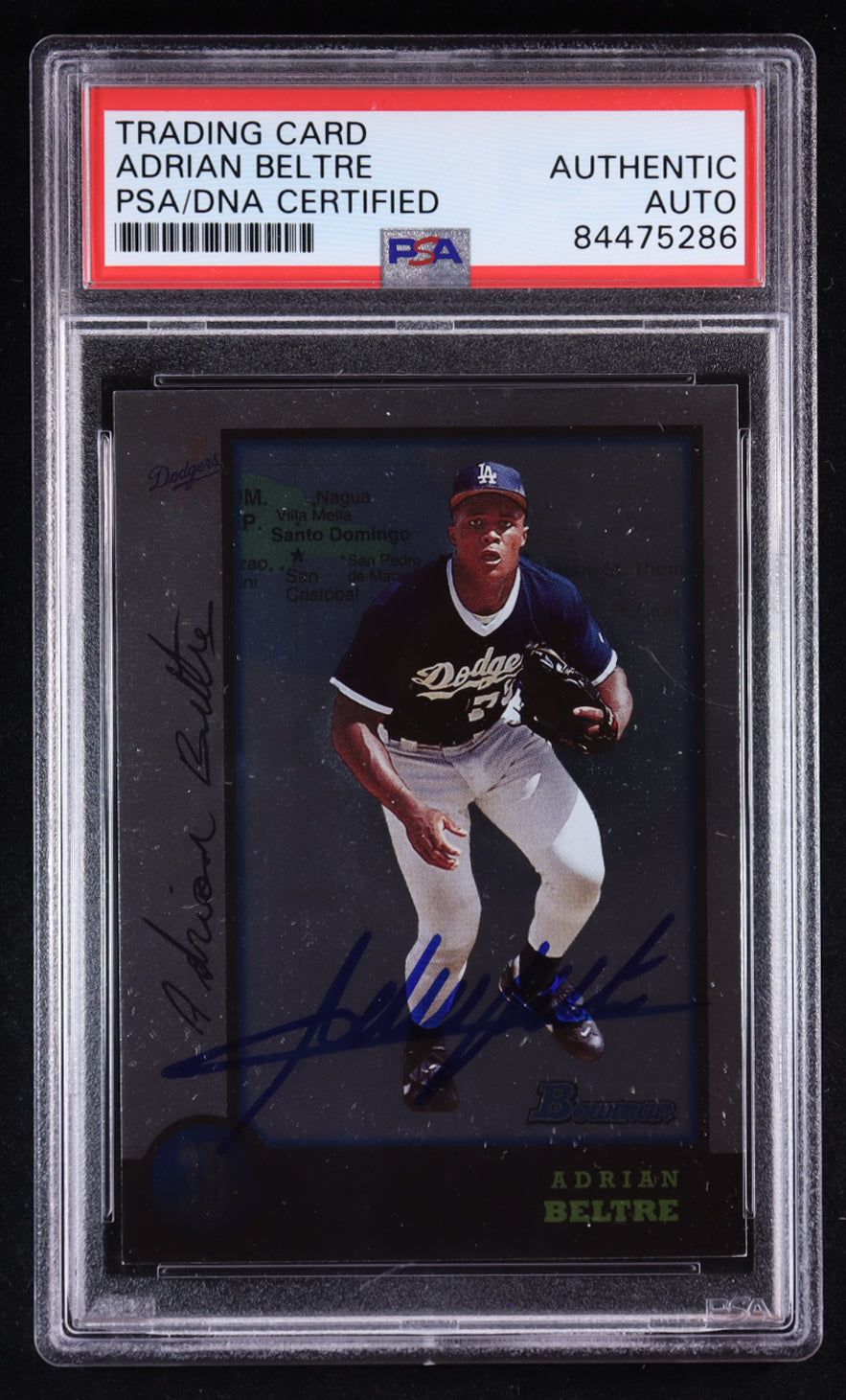Adrian Beltre Signed 1998 Bowman#123 RC (PSA) Rookie Card