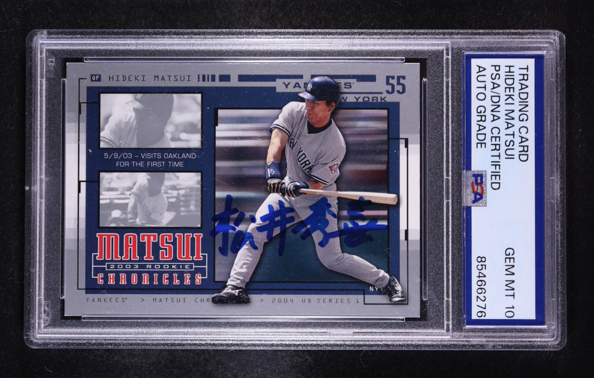 Hideki Matsui Signed 2003 Upper Deck Matsui Chronicles #HM16 RC (PSA | Autograph Graded PSA 10) - Rookie Card