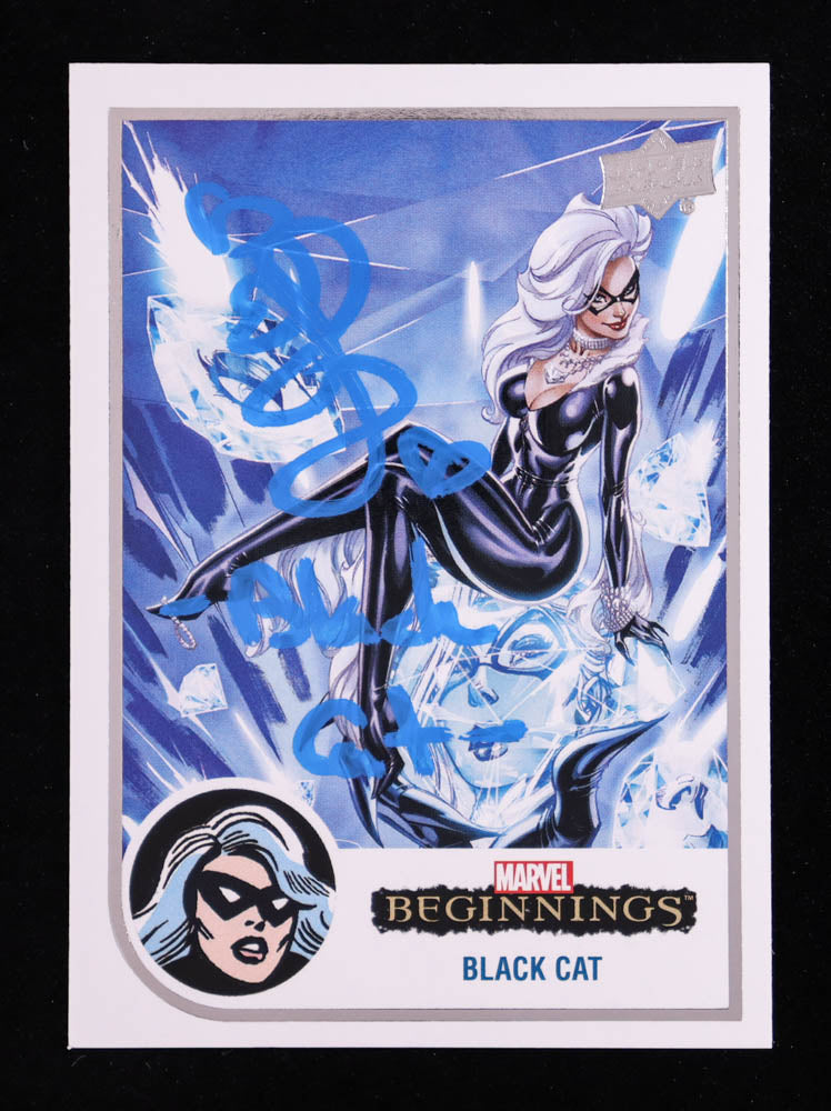 Erica Lindbeck Signed Black Cat 2022 Upper Deck Marvel Beginnings Volume 2 Series 1 #88 Inscribed "Black Cat" (JSA) JSA Witnessed