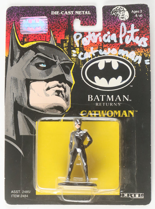 Patricia Peters Signed (JSA) 1991 "Batman Returns" Catwoman 3" Diecast Metal Figure Inscribed "Catwoman" - Catwoman