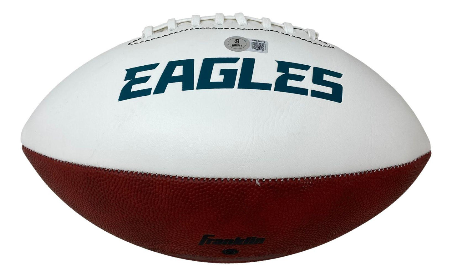 Ron Jaworski Signed (Beckett) Eagles Logo Football Inscribed "Polish Rifle" - Beckett Witnessed