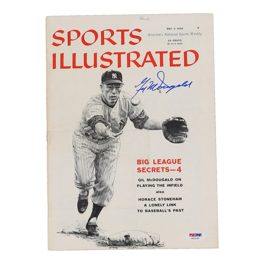 Gil McDougald Signed 1958 "Sports Illustrated" Magazine (PSA)