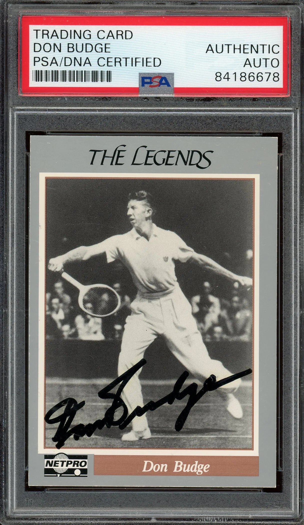 Don Budge Signed 1991 Net Pro The Legends #26 (PSA)