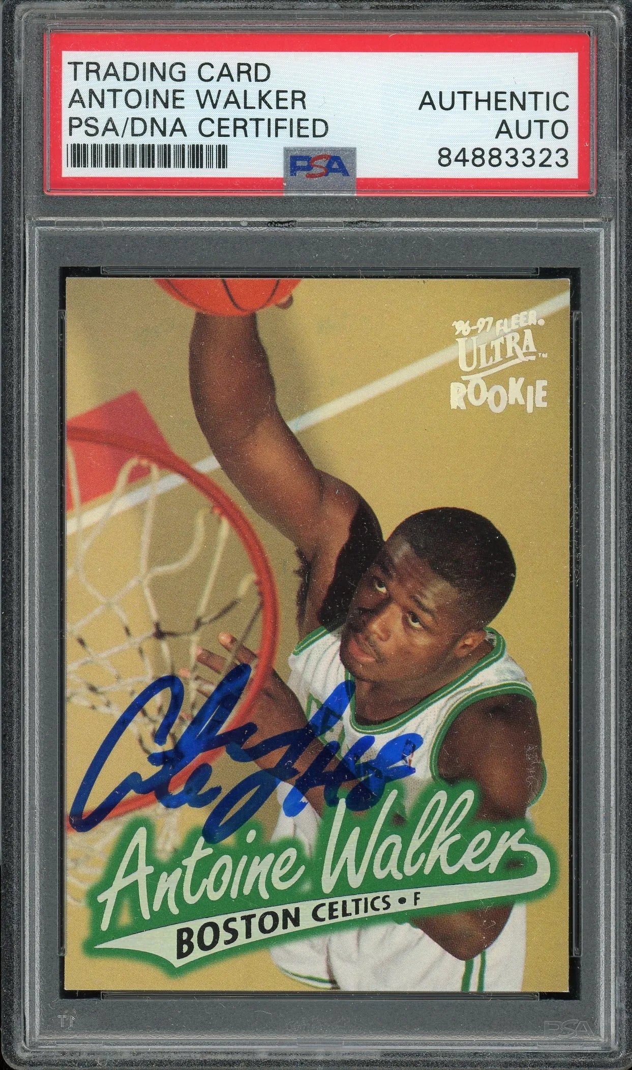 Antoine Walker Signed 1996 Fleer Ultra #9 RC - PSA Authentic - Rookie Card