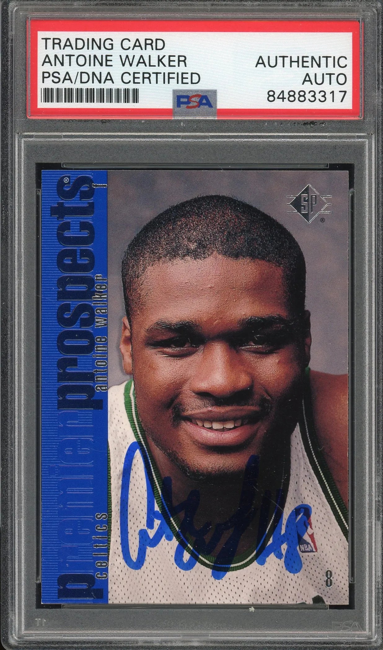 Antoine Walker Signed 1996 Upper Deck Prospects #127 RC (PSA) - Rookie Card