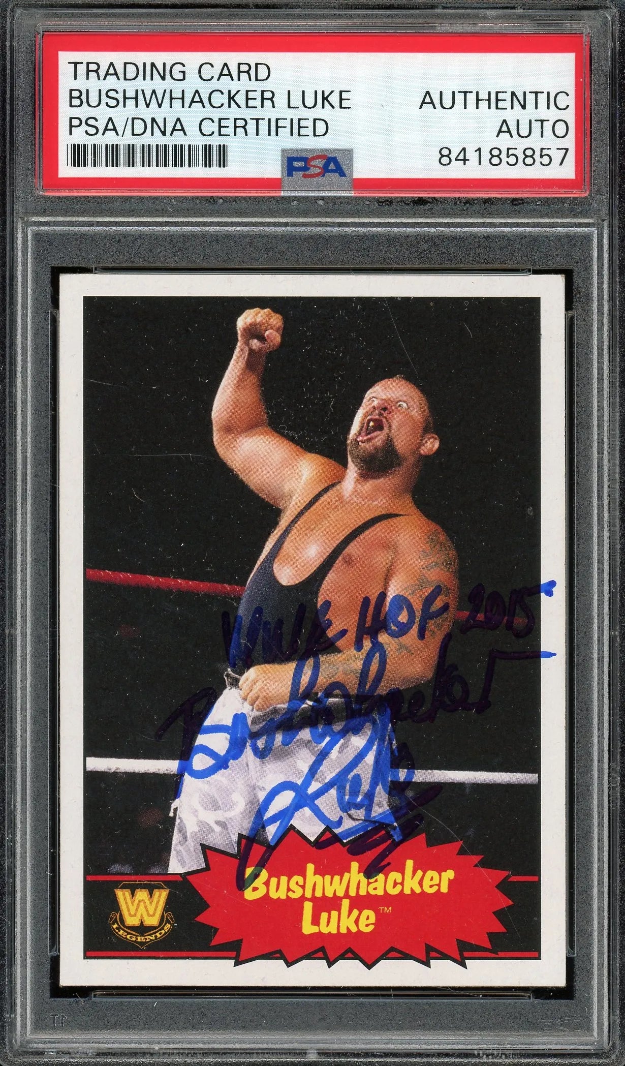 Bushwacker Luke ‘WWE HOF 2015’ Signed 2012 Topps Heritage WWE Card #67 (PSA/DNA)