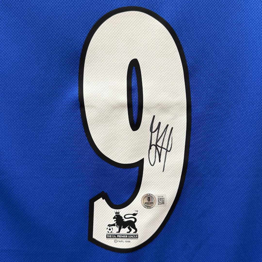 Jimmy Floyd Hasselbaink Signed (Beckett) Chelsea Umbro Authentic Jersey