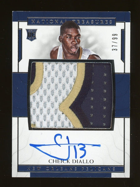 Cheick Diallo Pelicans 2016 Panini National Treasures RPA RC #130- #37 of 99 - Rookie Card