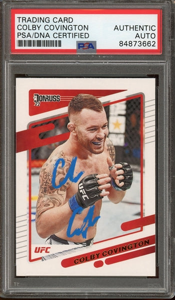 Colby Covington Signed 2022 Panini Donruss UFC Fighting Card #17 (PSA/DNA Encapsulated)