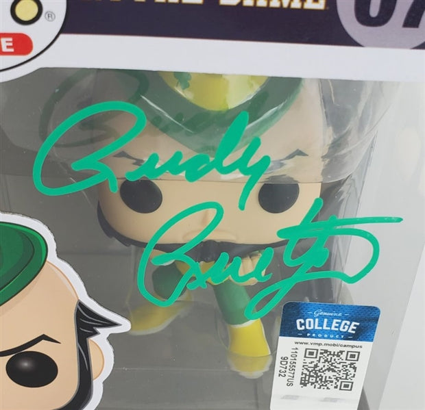 Rudy Ruettiger Signed Notre Dame Fighting Irish 'Leprechaun' Funko Pop Vinyl FIgurine (JSA Witness COA)