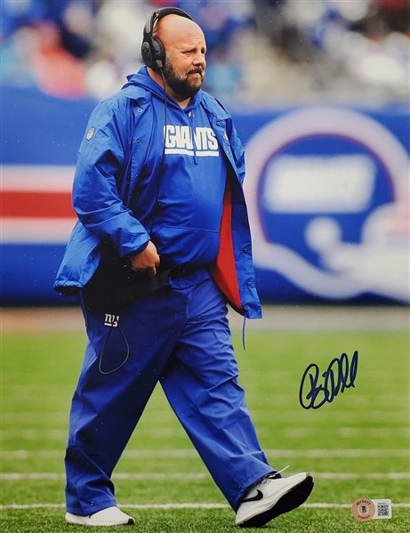 Brian Daboll Signed New York Giants 11x14 Photo (Beckett Witness Certified)