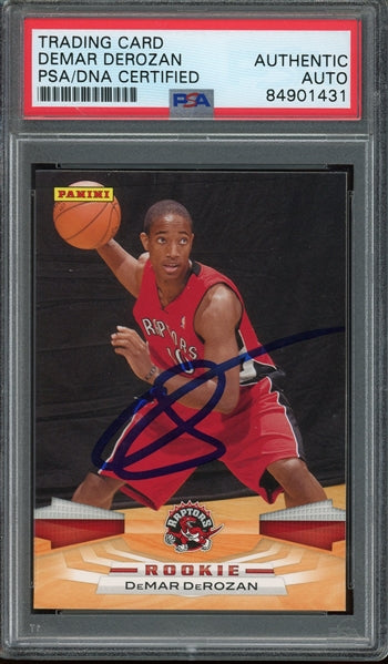 DeMar DeRozan Signed 2009 Panini RC #309 (PSA) - Rookie Card