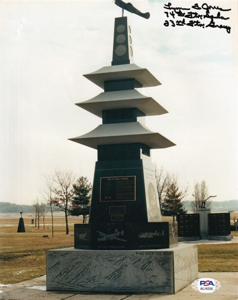 Captain Lynn F. Jones "74th Ftr. Squadron - 23rd Ftr. Group" Signed (PSA) Vietnam War Memorial 8x10 Photo (PSA/DNA COA)