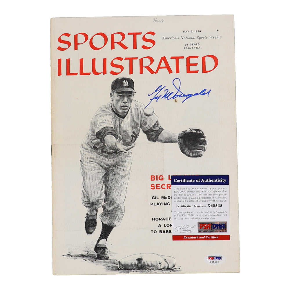 Gil McDougald Signed 1958 "Sports Illustrated" Magazine (PSA)