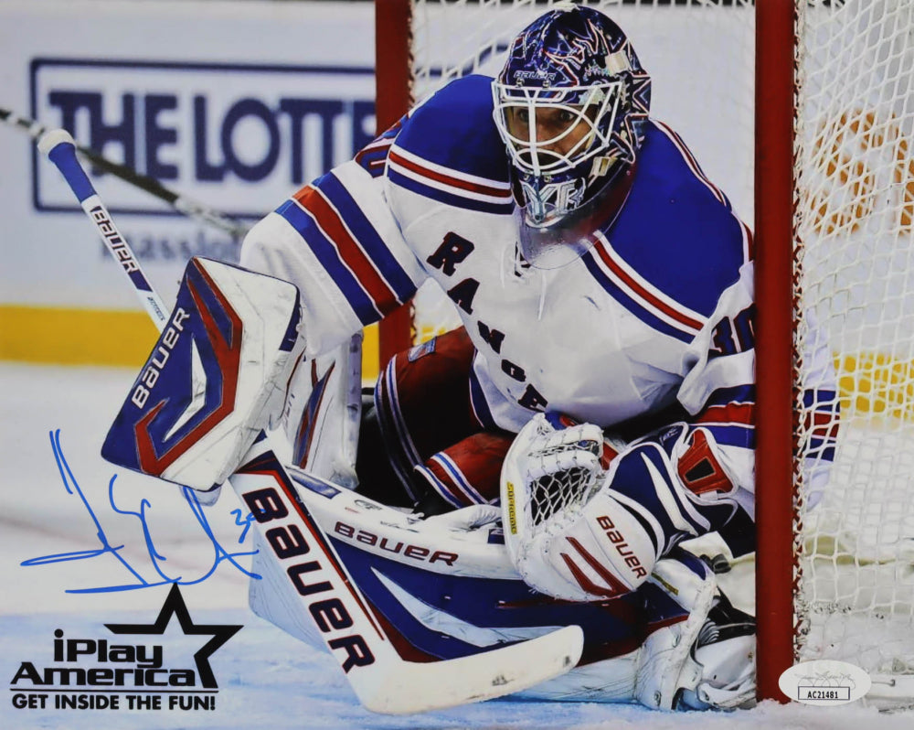 Henrik Lundqvist Signed Rangers 8x10 Photo (JSA)