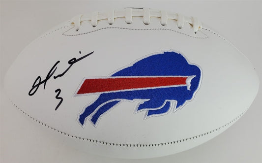 Damar Hamlin Signed Buffalo Bills Logo Football (Beckett Witness Certified)