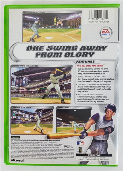 Luis Gonzalez Signed (JSA) Xbox Triple Play 2002 Disc w/ Original Case (JSA COA)