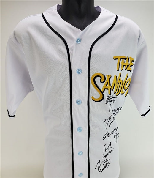 The Sandlot Cast Signed Custom Jersey w/ 8 Sigs - Ham, Smalls, Squints, Bertram, Ya Ya, Repeat, Timmy & DeNunez (PSA/DNA ITP COA)