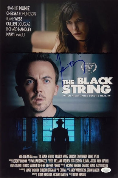 Frankie Muniz Signed 'The Black String' 12x18 Photo (JSA COA)