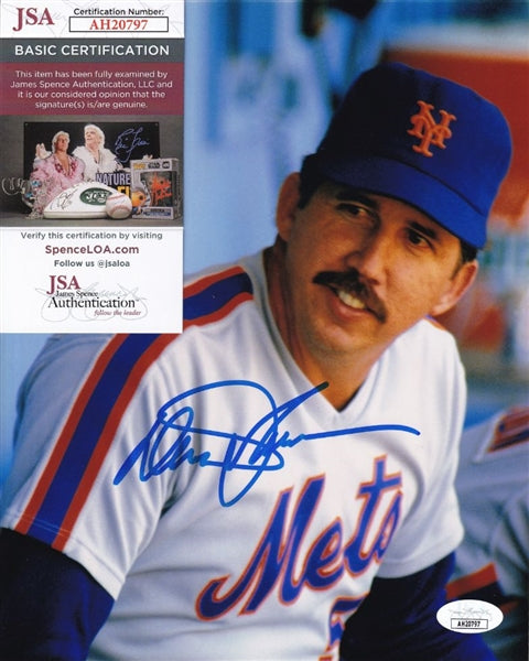 Davey Johnson Signed New York Mets 8x10 Photo (JSA COA)