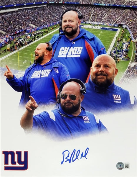 Brian Daboll Signed New York Giants 11x14 Photo (Beckett Witness Certified)