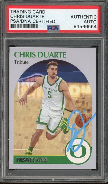 Chris Duarte Signed 2021 Panini Chronicles Hoops Draft Picks RC #68- PSA - Rookie Card