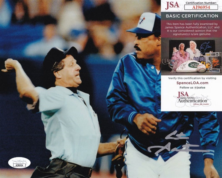 Cito Gaston Signed Toronto Blue Jays 8x10 Photo (JSA COA)