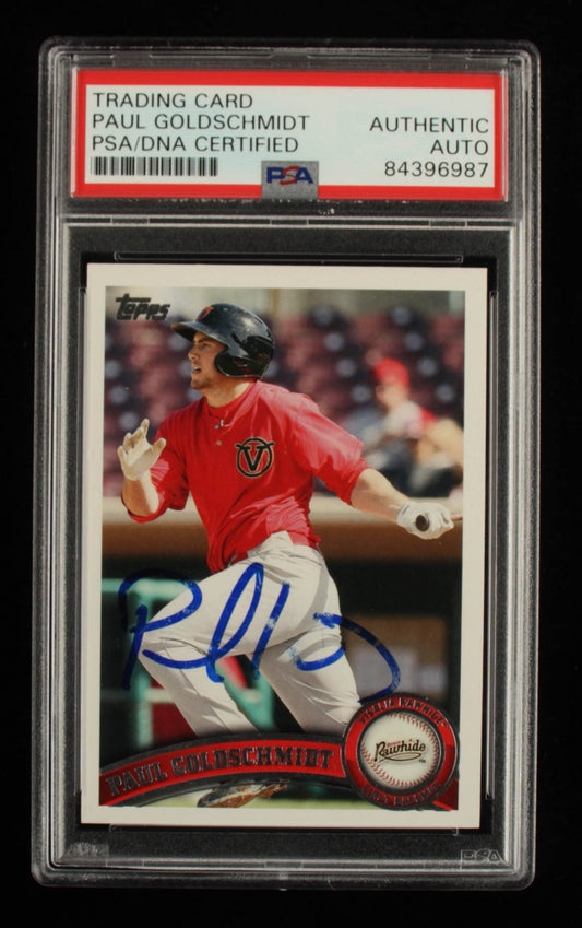 Paul Goldschmidt Signed 2011 Topps Pro Debut RC #145 (PSA Encapsulated) - Rookie Card