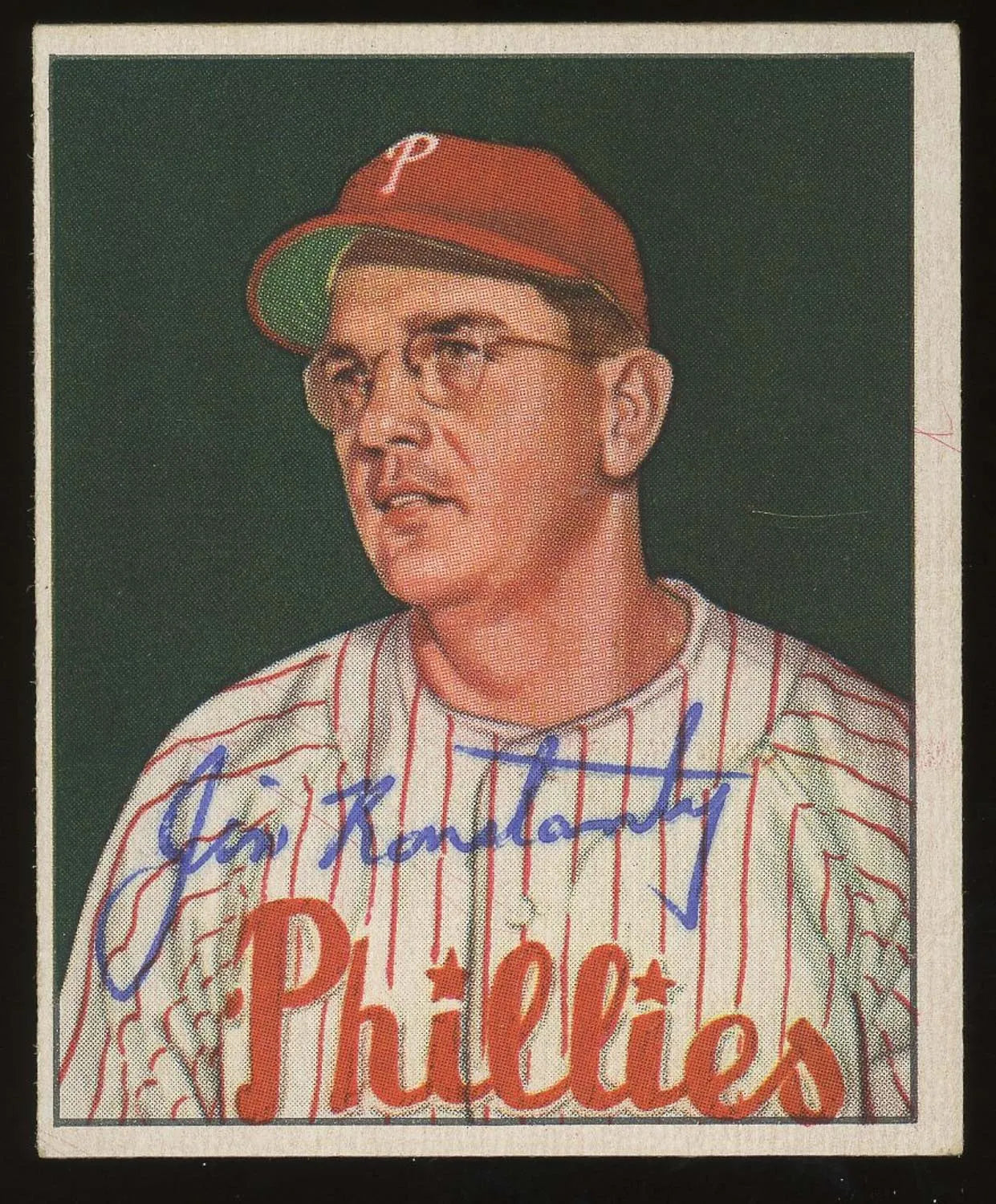 Jim Konstanty Signed 1950 Bowman Card #226 RC (JSA COA) - Rookie Card