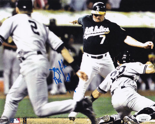 Jeremy Giambi “The Jeter Flip” Signed (JSA COA) Oakland Athletics 8×10 Photo