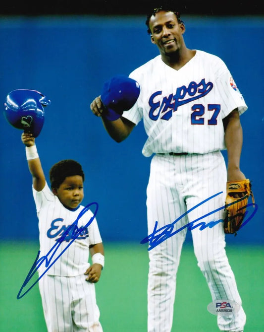 Vladimir Guerrero Jr. & Vladimir Guerrero Sr. Dual Signed Montreal Expos 8×10 Photo (PSA/DNA COA)