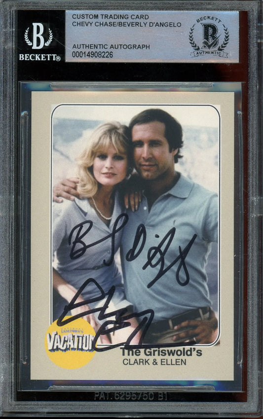 Chevy Chase & Beverly D'Angelo Signed "National Lampoon's Vacation" Custom Trading Card (BGS)