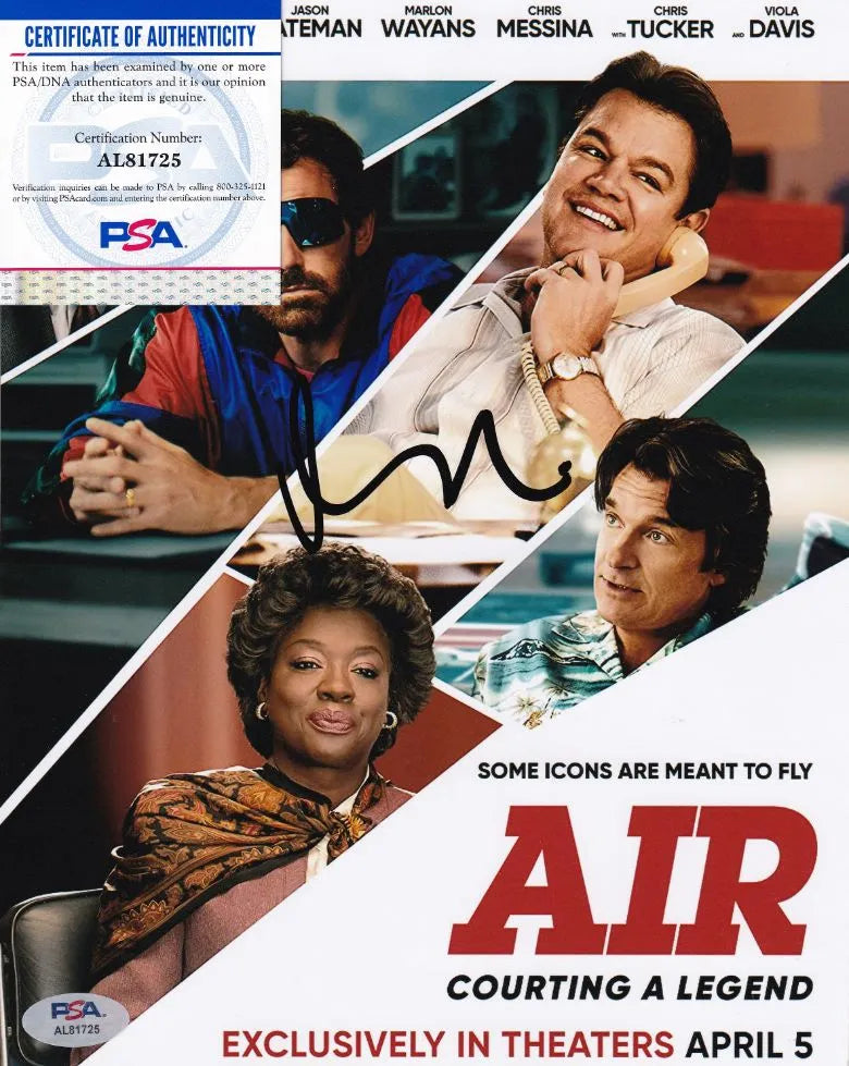 Matt Damon Signed ‘Air’ 8×10 Photo (PSA)