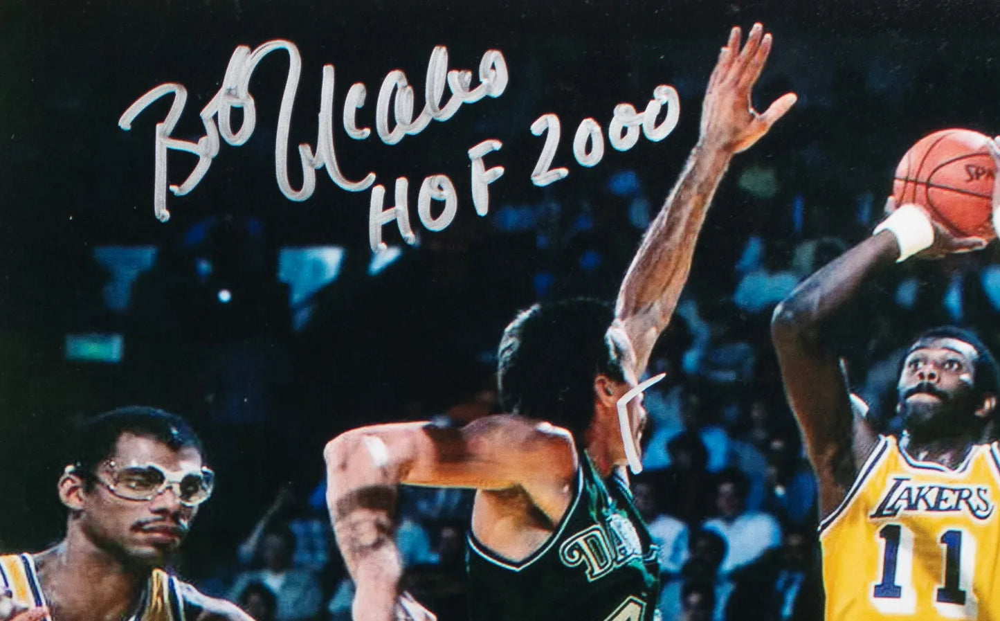 Bob McAdoo “HOF 2000” Signed (JSA) Los Angeles Lakers 11×14 Photo - JSA Witness COA