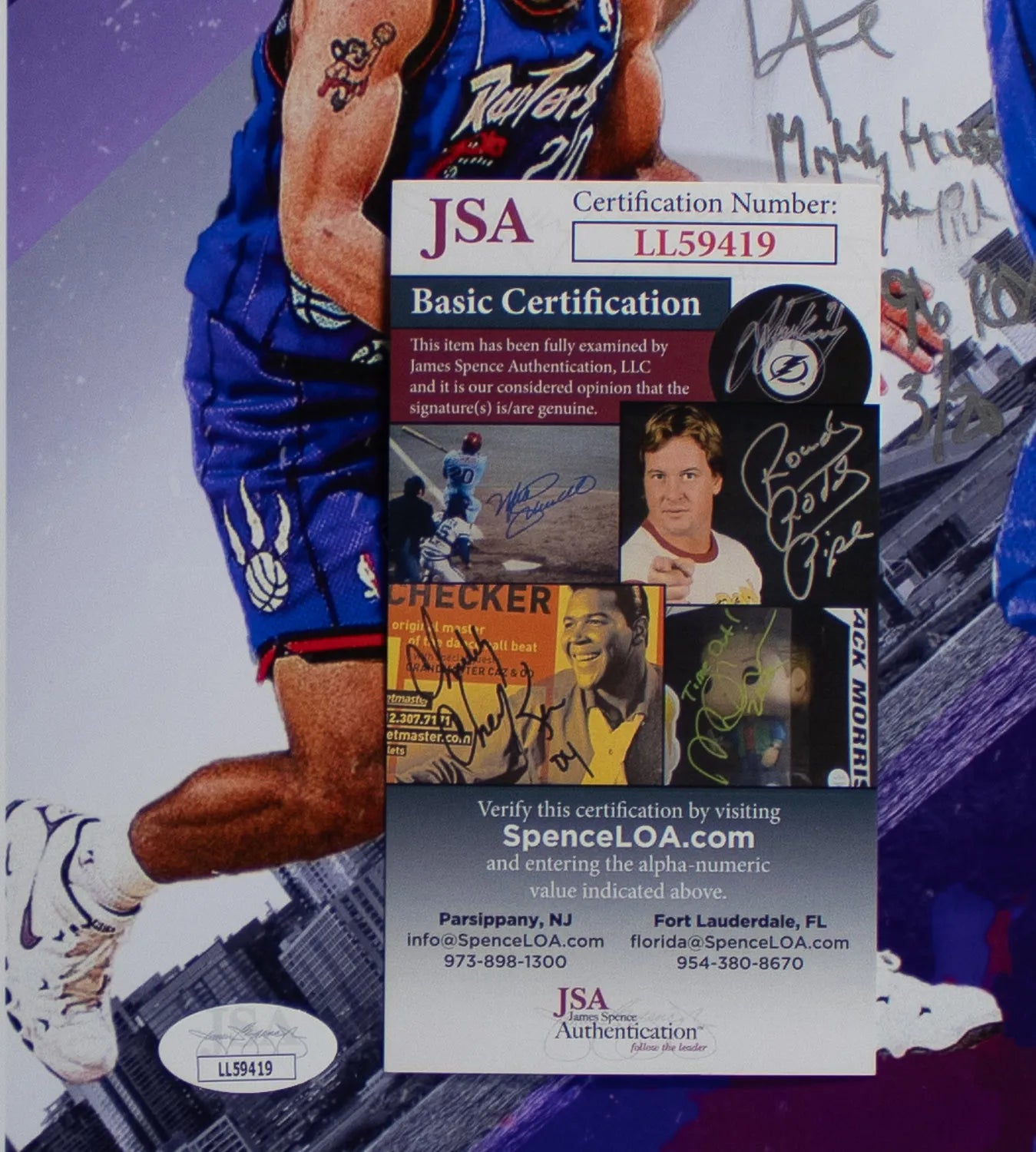 Damon Stoudamire 3x Inscribed & Signed (JSA COA) Toronto Raptors 11×14 Photo