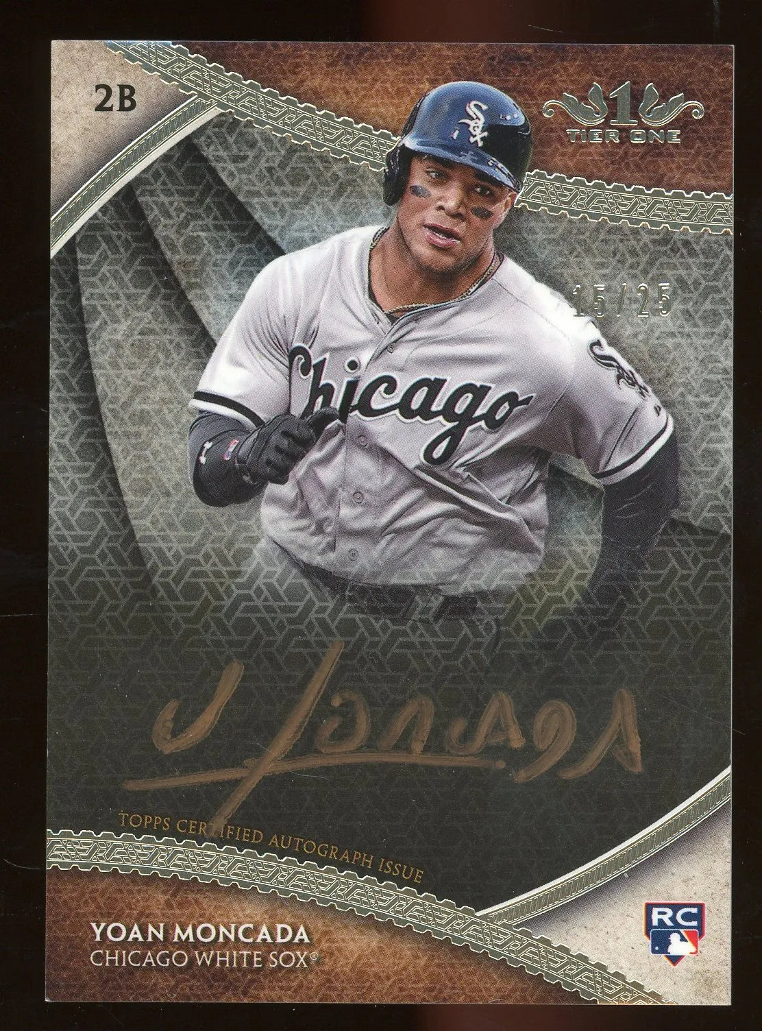 Yoan Moncada 2017 Topps Tier One Breakout Bronze Autograph #BOA-YMO RC – #15 Of 25 - Rookie Card!