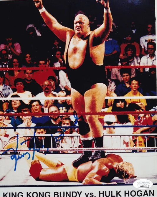 King Kong Bundy Signed Wrestling 8×10 Photo (JSA COA)