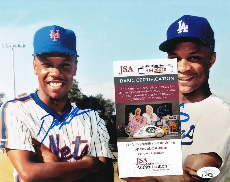 Doc Gooden & Darryl Strawberry Signed 8×10 Photo (JSA COA)