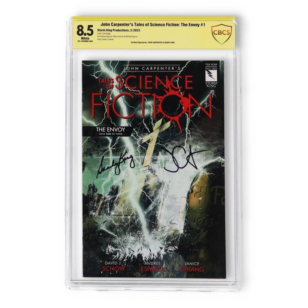 John Carpenter & Sandy King Signed 2023 "John Carpenter's Tales of Science Fiction: The Envoy" Issue #1 Storm King Comic Book (CBCS) Writer / Director of the "Halloween" Film