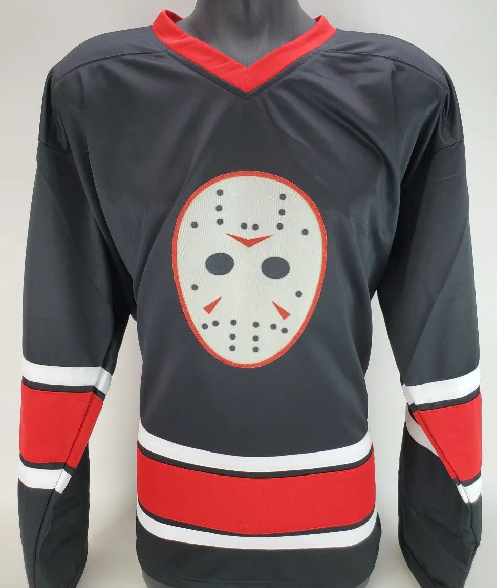 Ari Lehman “Kill For Mother!” Signed (JSA) Jason Voorhees Custom Hockey Jersey (JSA Witness COA)