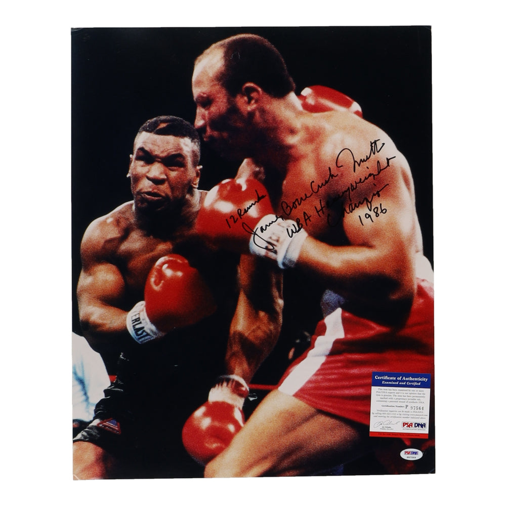 James 'Bonecrusher' Smith Signed (PSA) 16x20 Photo Inscribed "12 Rounds" & "WBA Heavyweight Champion 1986"