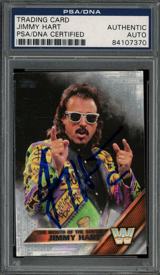 Jimmy Hart Signed 2016 Topps #183 (PSA)