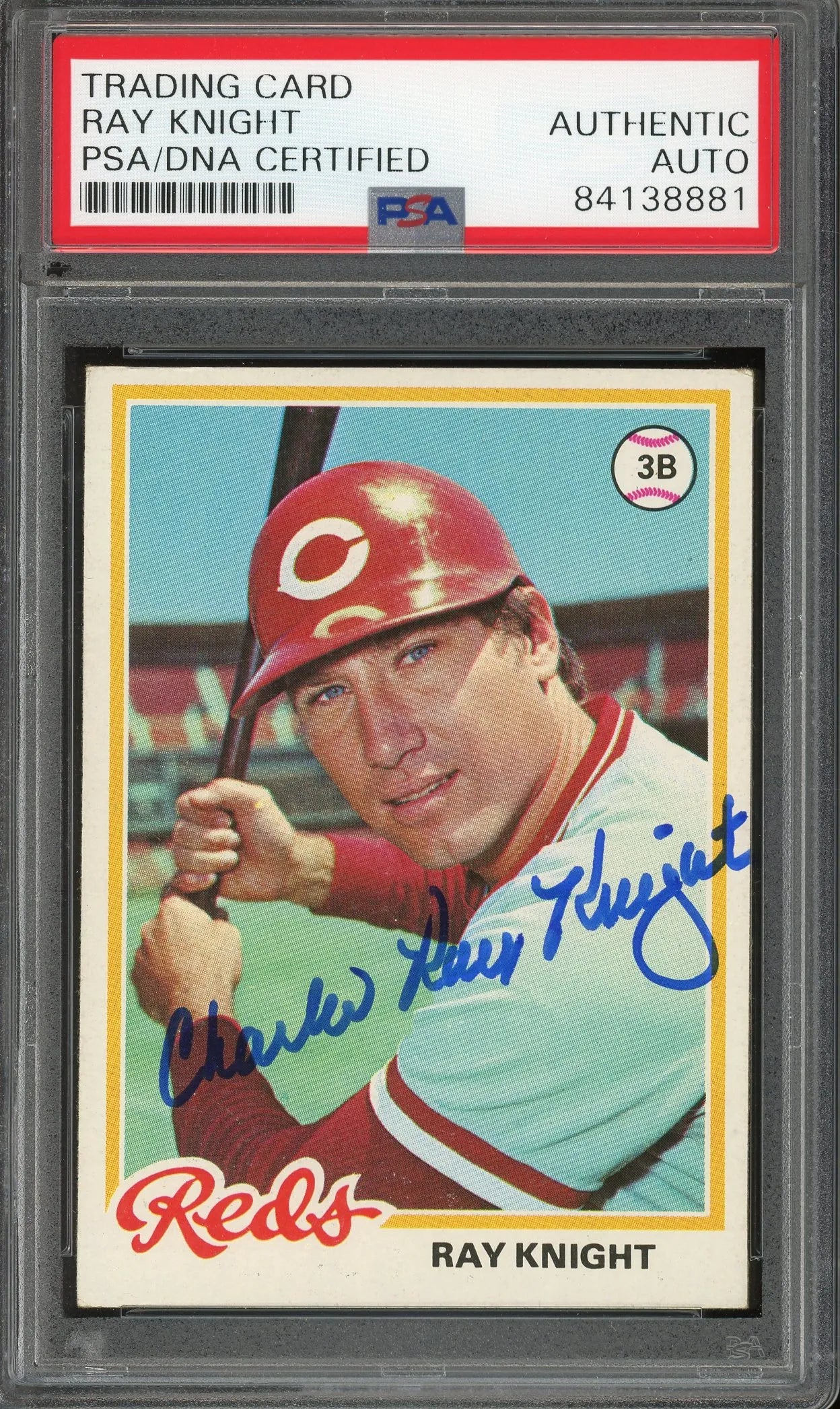 Charles Ray Knight Full-Name Signed 1978 Topps Rookie Card #674 - PSA/DNA - RC