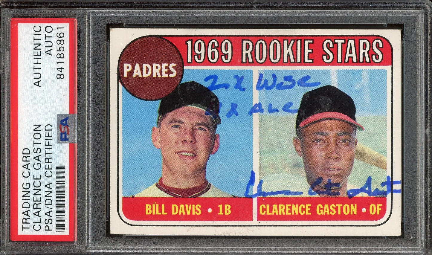 Clarence “Cito” Gaston “2X WSC, 4X ALC” Signed 1969 Topps Rookie Card #304 - PSA/DNA - RC